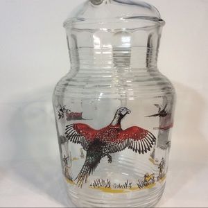 Vintage Pheasant Bird Hunting Retriever Pitcher
